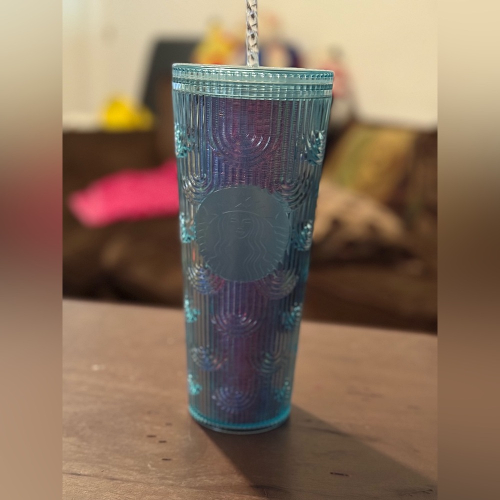 NWT Blue Iridescent Starbucks Cup